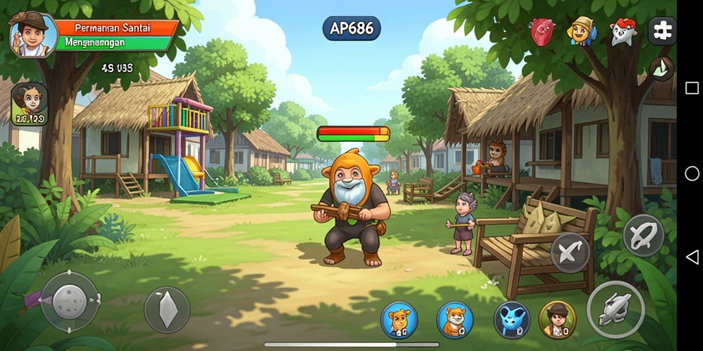Tampilan menarik dari gameplay AP686 yang seru dan interaktif.