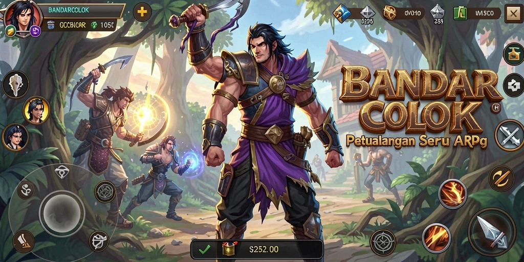 Tampilan gameplay seru dalam petualangan ARPG BANDARCOLOK.