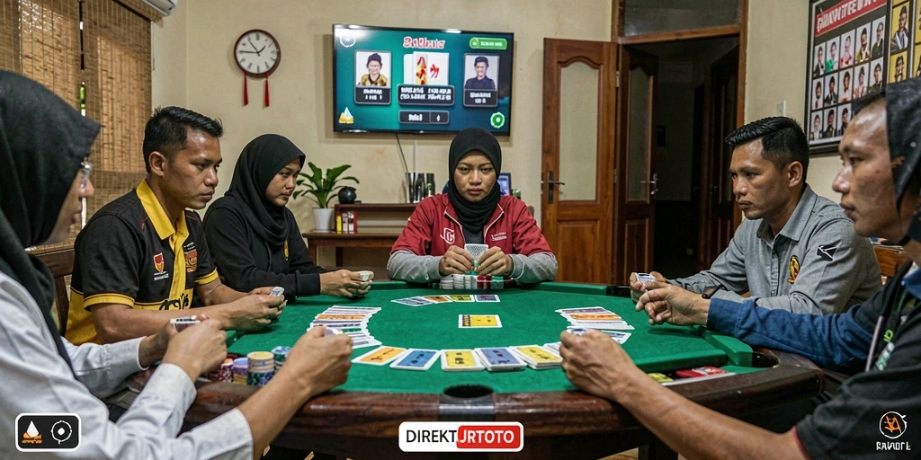 Screenshot gameplay DIREKTURTOTO dengan suasana bermain Gaple yang seru.