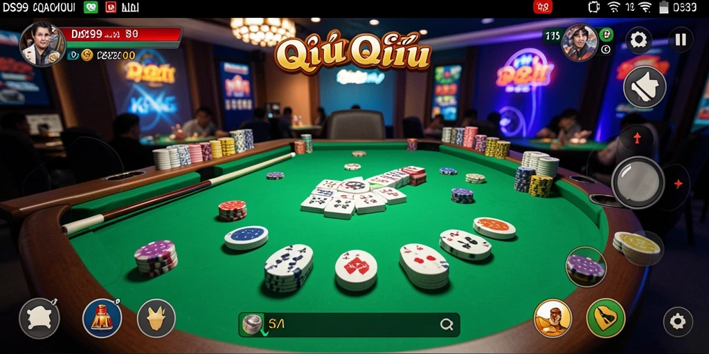 Tangkapan layar gameplay QiuQiu penuh aksi dan strategi.