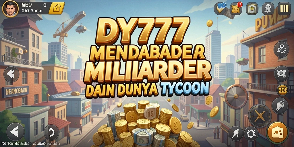 Tampilan gameplay menarik dari DY777 dengan elemen Tycoon.
