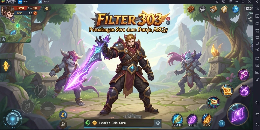 Screenshot gameplay FILTER303 yang menampilkan aksi pertempuran seru.