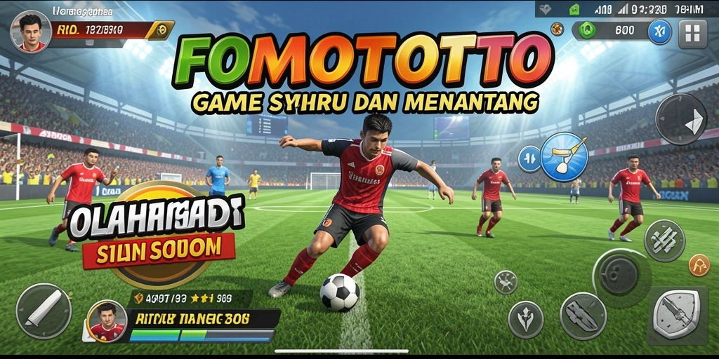 Screenshot gameplay FOMOTOTO yang menampilkan aksi olahraga seru.