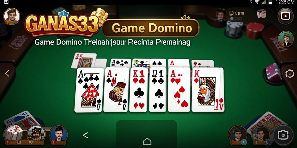 Screenshot gameplay seru dalam permainan Domino GANAS33.