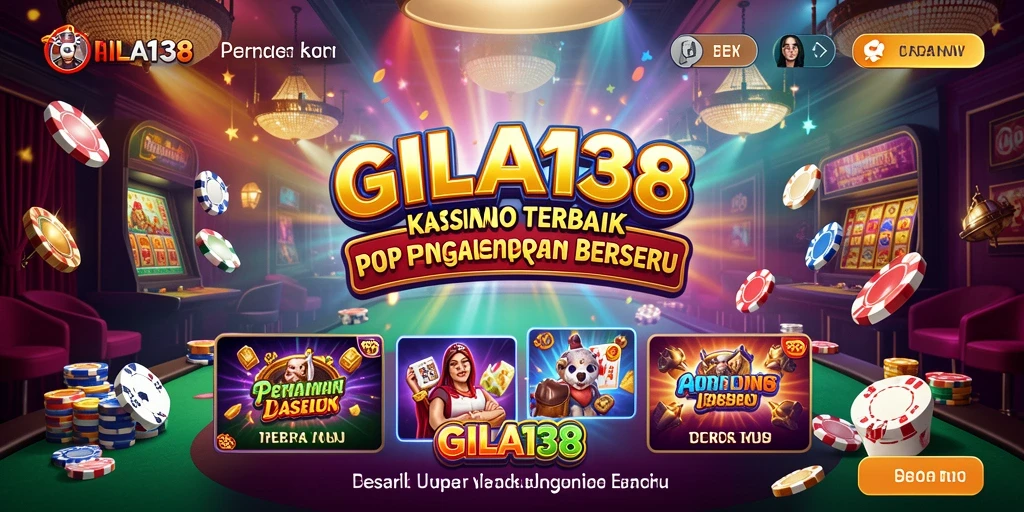 Screenshot gameplay GILA138 yang menampilkan suasana Kasino yang mendebarkan.