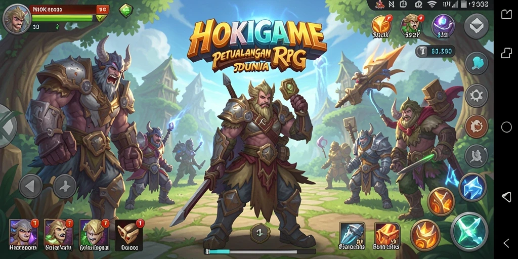 Gameplay seru HOKIGAME yang membawa pemain ke dunia petualangan fantastis.