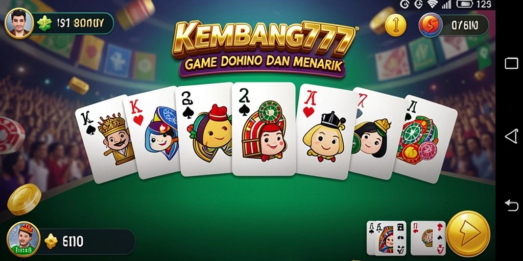 Tampilan gameplay seru di KEMBANG777 dengan Domino yang menonjol.
