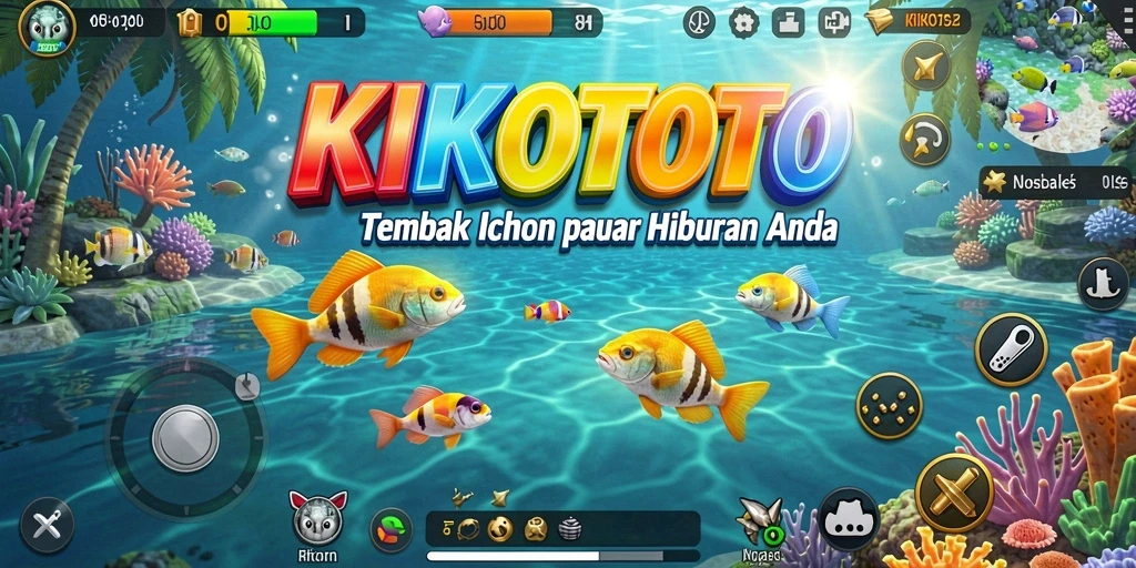 Tampilan gameplay KIKOTOTO yang penuh aksi Tembak Ikan.