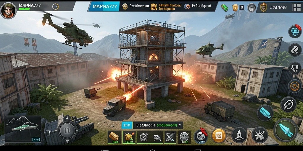 Tampilan screenshot dari gameplay MAPNA777 yang menampilkan strategis Tower Defense.