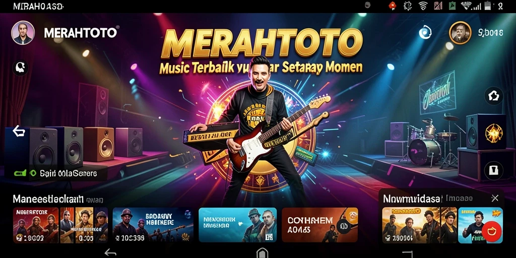 Tampilan gameplay MERAHTOTO yang mengasah keahlian musik.
