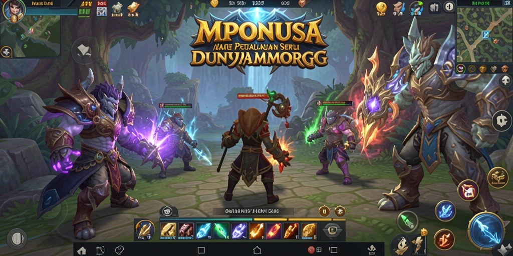 Tampilan gameplay epik dalam dunia MMORPG MPONUSA.