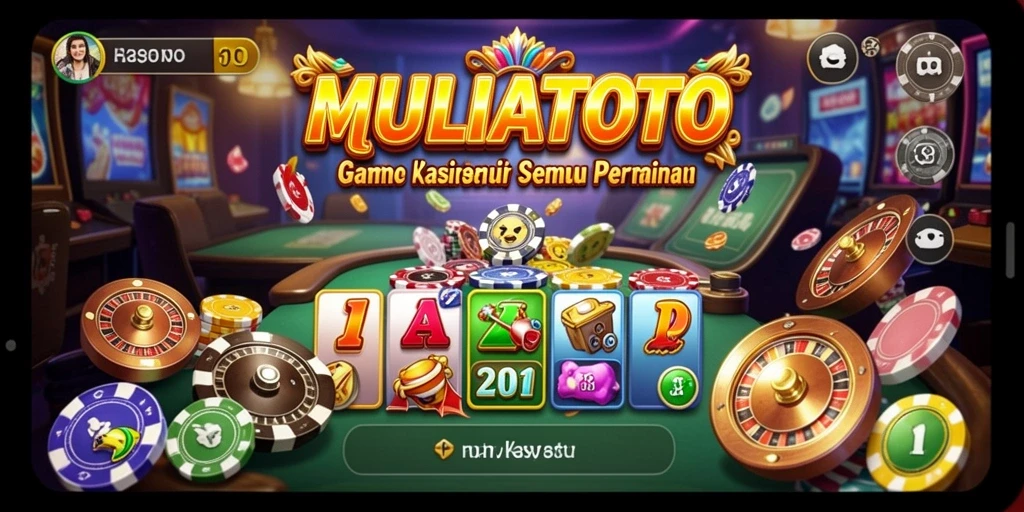 Screenshot gameplay MULIATOTO menampilkan tindakan seru dalam permainan Kasino.