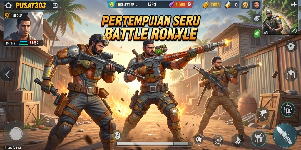 Gameplay PUSAT303 yang intens dan menegangkan saat pertempuran.