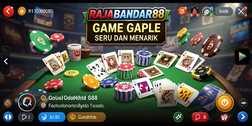 Tampilan gameplay Gaple yang seru dan interaktif di RAJABANDAR88.