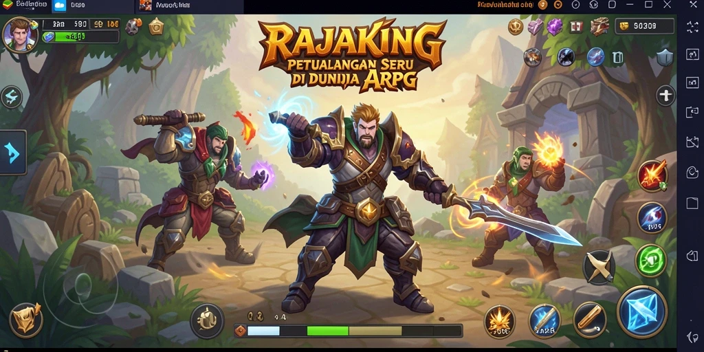 Screenshoot gameplay RAJAKING dengan aksi pertarungan yang seru.