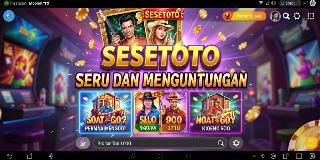 Tangkapan layar SESETOTO menunjukkan gameplay slot yang seru dan berwarna-warni.