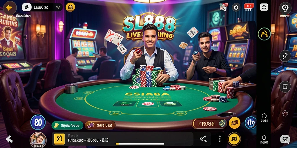 Tampilan gameplay SL888 yang menarik dan interaktif dalam Live Casino.