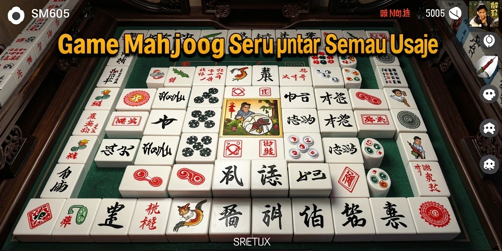 Tampilan screenshot gameplay SM605 yang menarik dan penuh tantangan Mahjong.