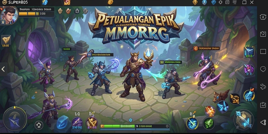 Gameplay epik dan seru dari SUPER805 dalam dunia MMORPG.