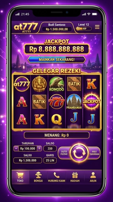 Tampilan antarmuka at777 yang menarik dan intuitif.